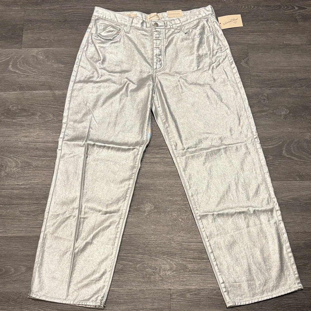 Silver Men's Pants